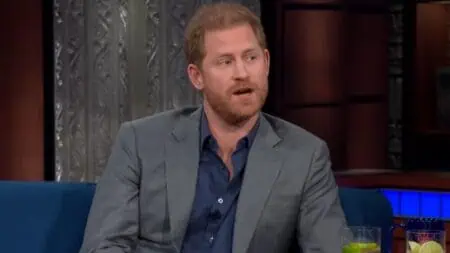 Prince Harry discuss Spare with Stephen Colbert