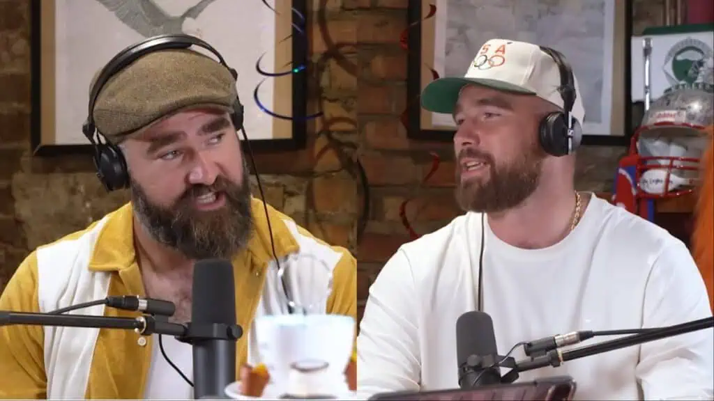 Travis and Jason Kelce on the New Heights podcast