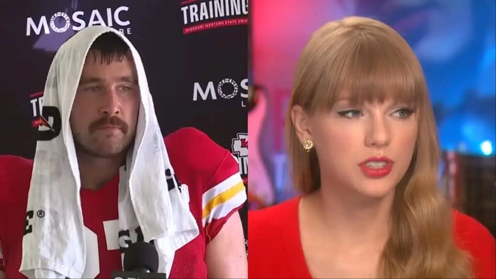 Travis Kelce and Taylor Swift interviews