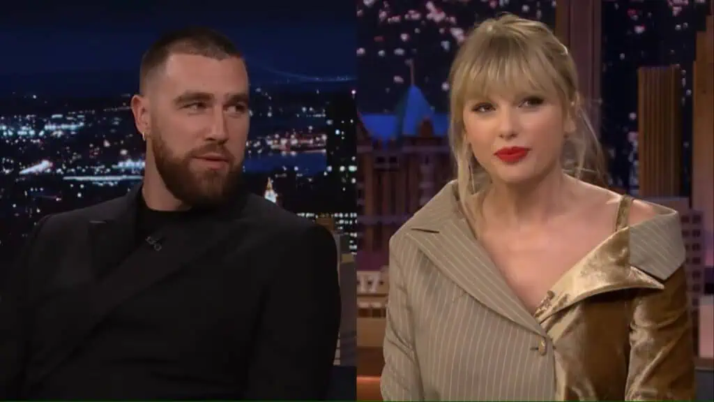 Taylor Swift and Travis Kelce.