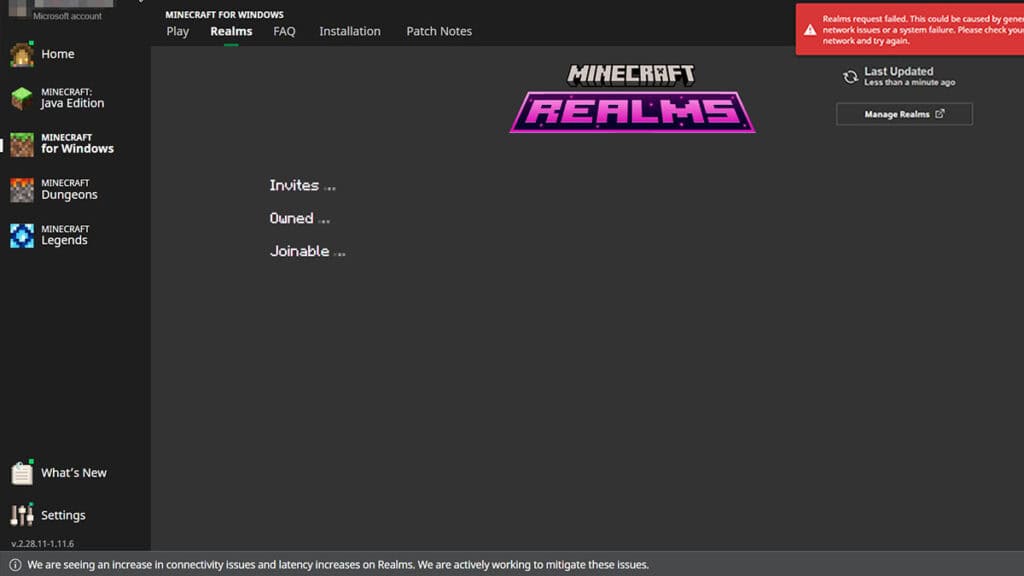 Is Minecraft Realms Down or Just Me? How To Check the Server Status