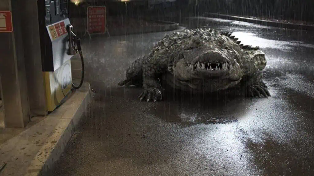 A shot of a crocodile from Lake Placid: Legacy