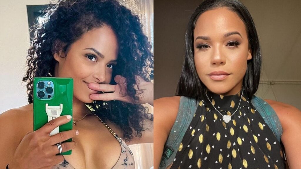 Christina Milian and her sister Liz Milian photo merge.