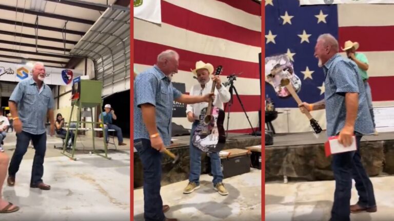 $4,000 Signed Guitar Sells at Auction, Only for Buyer to Smash It: “That’ll Make Taylor Swift Think Twice Before Making Her Next Eleventeen Billion Dollars” $4,000 Signed Guitar Sells at Auction, Only for Buyer to Smash It: "That'll Make Taylor Swift Think Twice Before Her Next Eleventeen Billion Dollars"