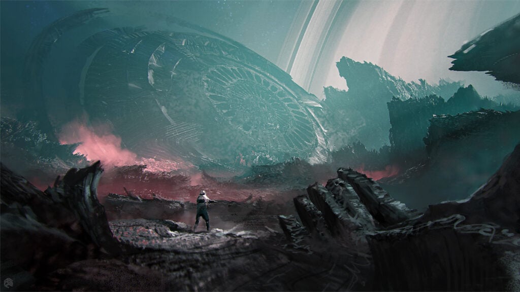 A stranger stands on an alien world in Exodus