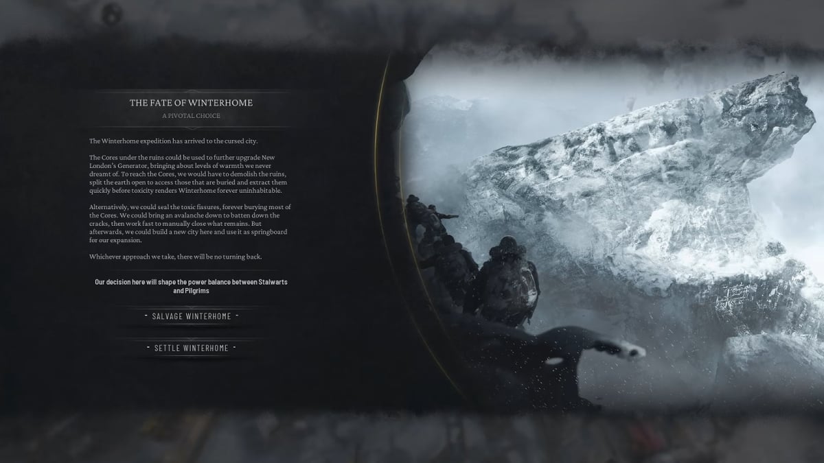 Should You Salvage or Settle In Winterhome in Frostpunk 2?