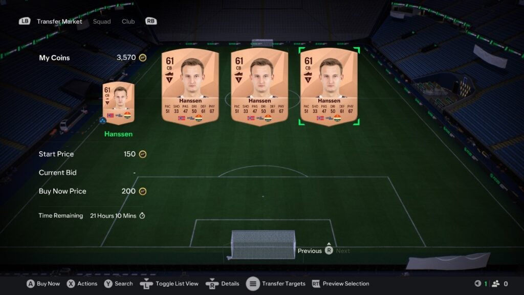 Cheap Bronze Player in FC 25 Ultimate Team