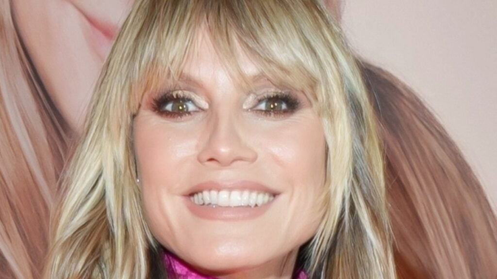 Heidi Klum poses close up