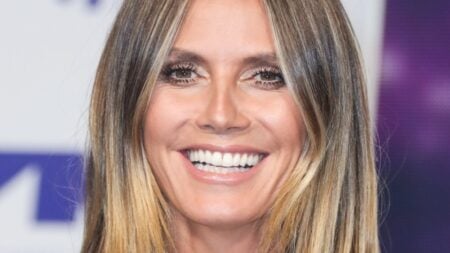 Heidi Klum smiles close up