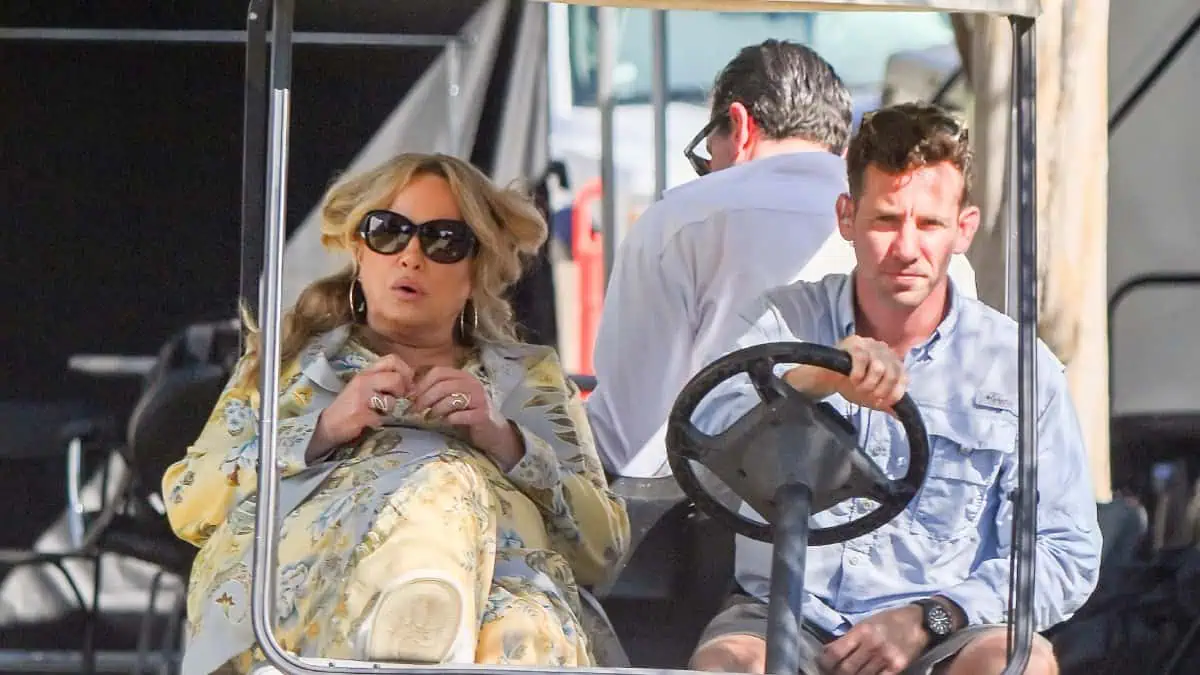 All Hail Jennifer Coolidge as New Photos Show Her Continuing To Slay as She Arrives on Set in Style