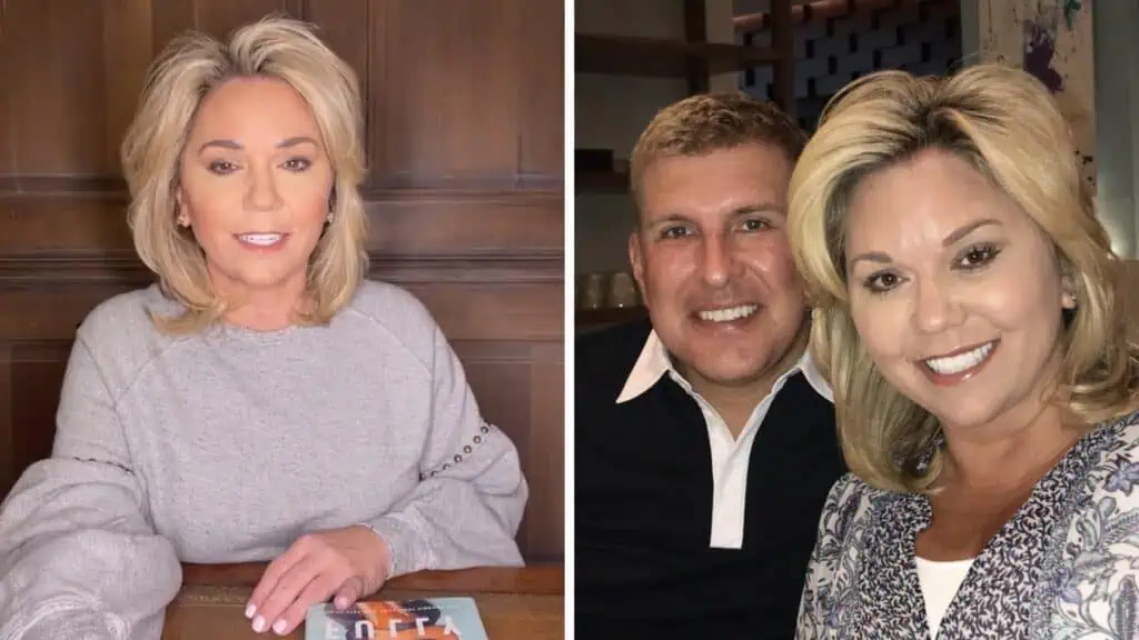 Julie Chrisley (L), Todd and Julie Chrisley (R)