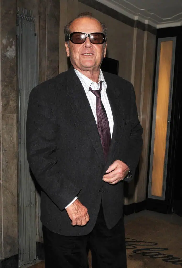 JACK NICHOLSON ENJOYS A NIGHT OUT AT THE IVY RESTAURANT IN LONDON.