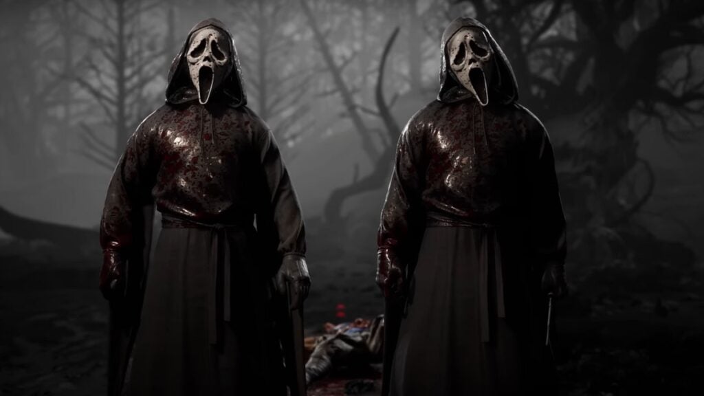 Two Ghostface killers stand side by side in the Mortal Kombat 1: Khaos Reigns Expansion