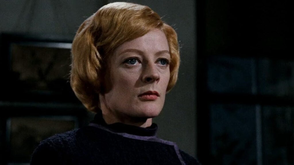 A close-up of Maggie Smith in The Prime of Miss Jean Brodie