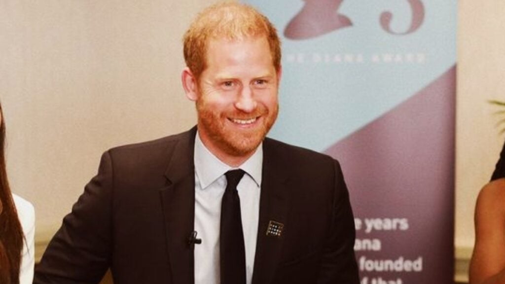 Prince Harry gives talk at the Diana Awards in New York.