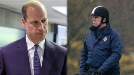 Prince William with Stern Look and Prince Andrew enjoying a horse ride in Windsor