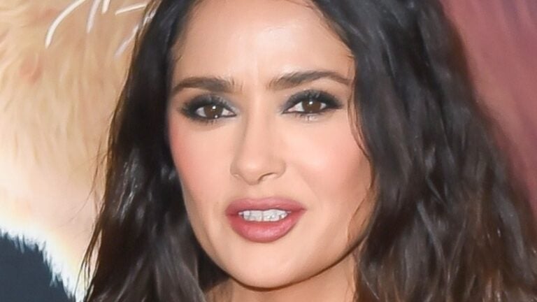 Salma Hayek’s Skimpy Sundress Blows Up During ‘Dangerous’ Yacht Behavior Salma Hayek poses close up