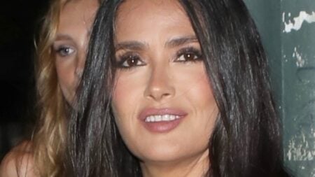 Salma Hayek poses close up