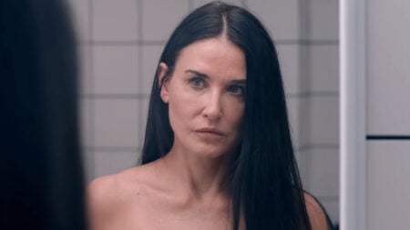 Demi Moore in the body horror film, The Substance