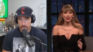 Travis Kelce and Taylor Swift interviews