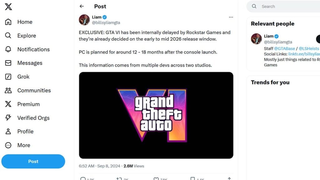 GTA 6 2026 Delay Rumor