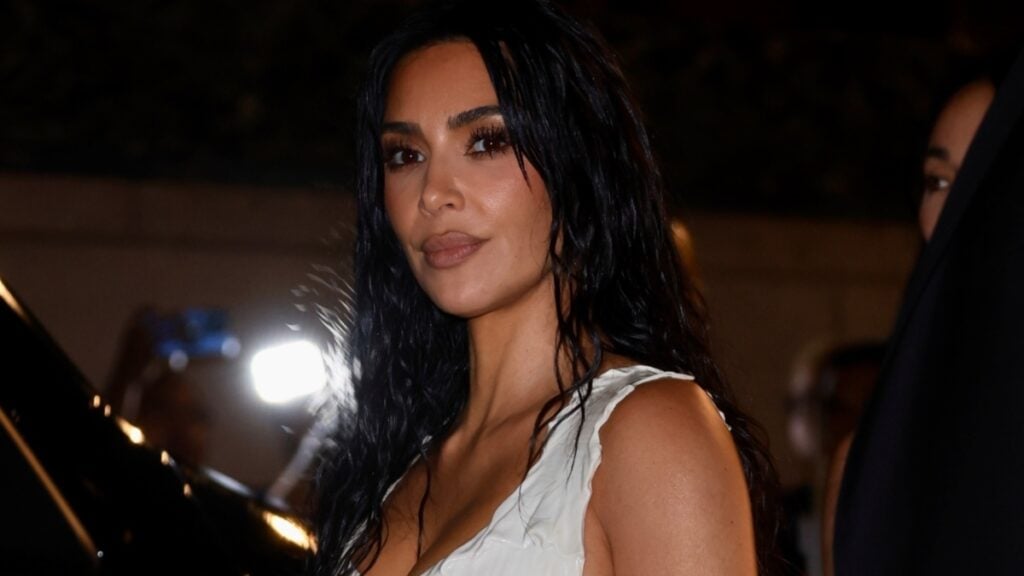 Kim Kardashian rocks white dress.