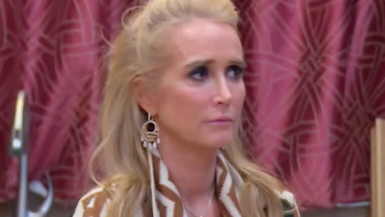RHOBH Fans Think Kim Richards’ Issues Are Being Teased by Her Former Co-Star “Riches and Fame Ruined Them” Kim richads inside a glam room staring off into the distance.
