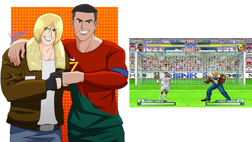 Cristiano Ronaldo and Terru Bogard in SNK Fatal Fury