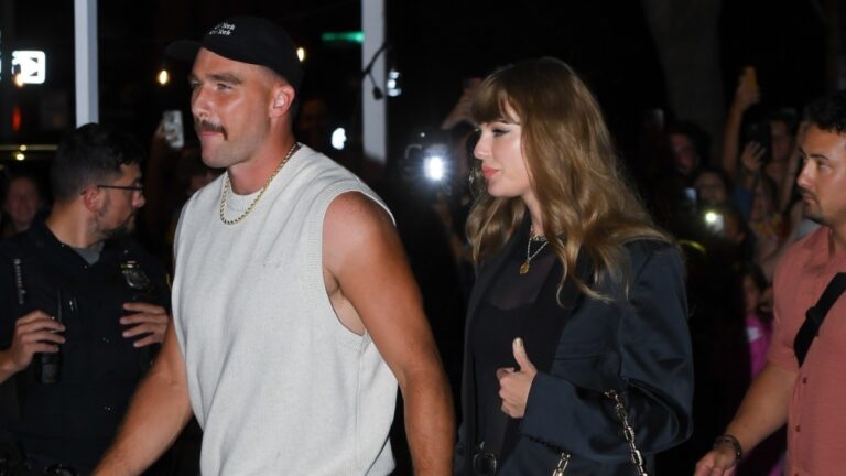 Taylor Swift and Travis Kelce hold hands during NYC date night.