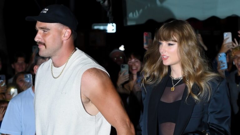 Taylor Swift New PR Strategy for Travis Kelce Revealed After Breakup Contract Leak: ‘She Micromanages Her Image’ Taylor Swift and Travis Kelce hold hands during date night.