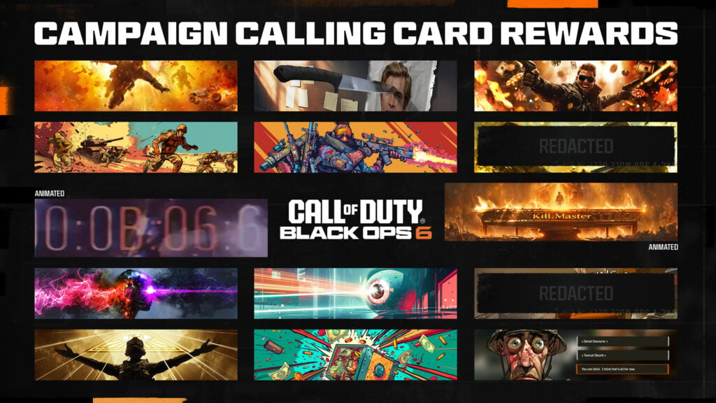 Black Ops 6 Campaign Calling Card Rewards