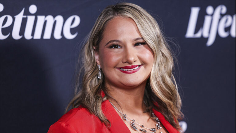 Gypsy Rose Blanchard smiling at An Evening With Lifetime: Conversations On Controversies FYC Event