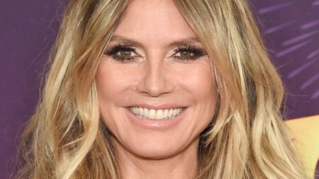 Heidi Klum smiles close up