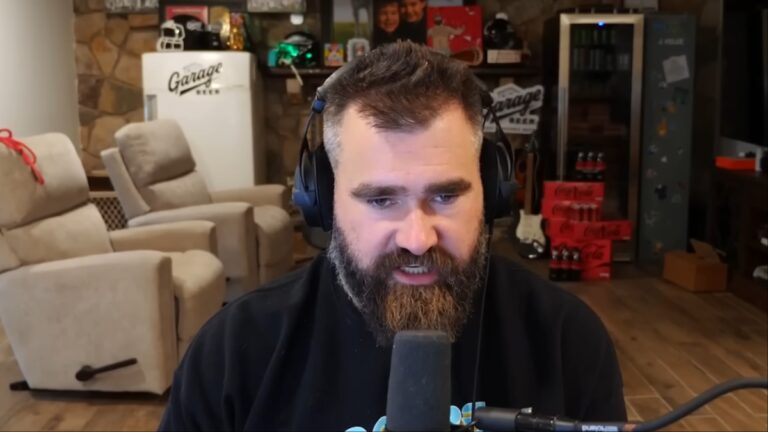 Jason Kelce Spotted ‘Sleeping’ at Taylor Swift Concert in Miami: ‘He Really Isn’t Missing Anything’ Jason Kelce on the New Heights Podcast