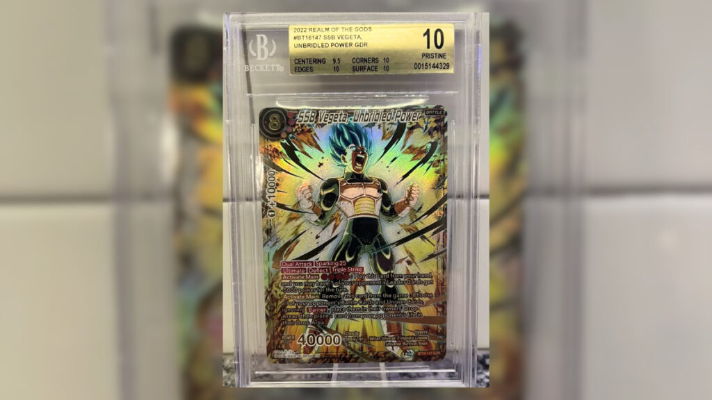 vegeta dragon ball super rare trading card