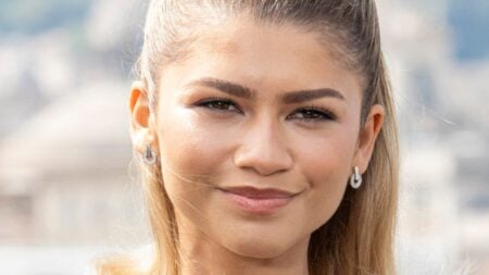 Zendaya poses close up