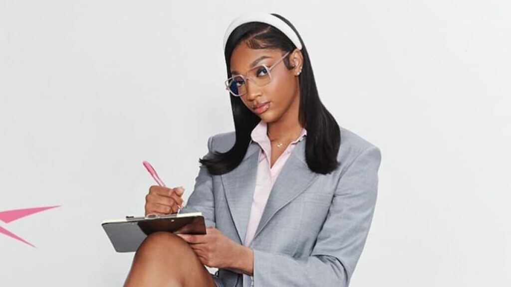 WNBA Sensation Angel Reese Silences Her Haters With New Signature Shoe Deal Angel Reese posing for Reebok.