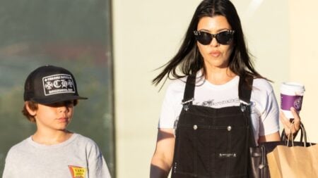 Kourtney Kardashian and son Reign