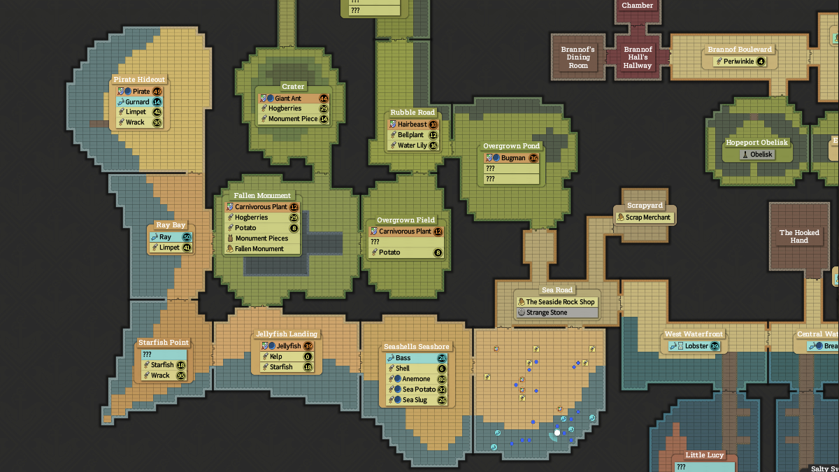 All Fish Locations