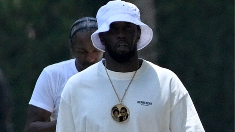 Diddy Finds Way To Make Major Cash Behind Bars With ‘Creepy’ New Business Venture: ‘Follow the Money’ Diddy walking around in public after his release