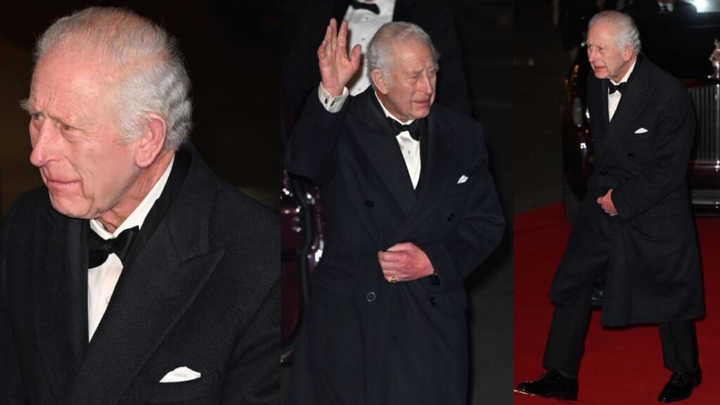 King Charles arrives at the 2024 Royal Variety show in London.