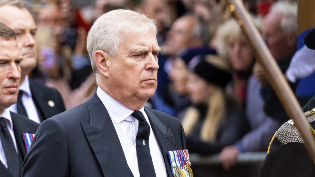 Prince Andrew at Queen Elizabeth II state funeral, London, UK - 19 Sept 2022