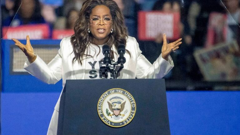 Oprah’s Revelation That Kamala Harris’ Campaign Paid Her Production Company To Work During a Rally Draws Mixed Reaction Oprah at a Kamala Harris rally.