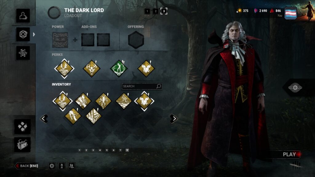 One of the best beginner builds featuring generic perks for Dracula in Dead by Daylight