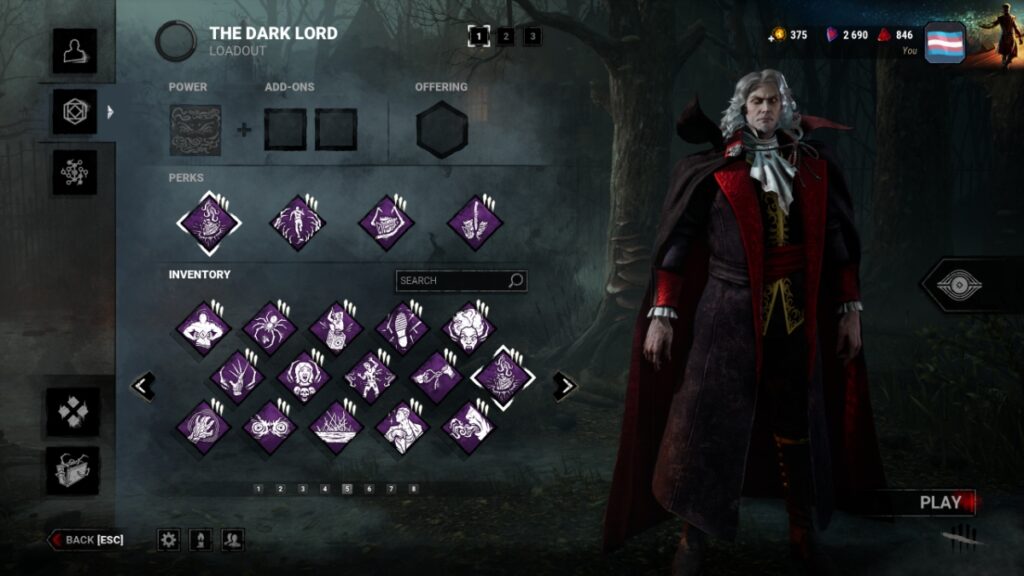 A gen control build for Dracula in Dead by Daylight