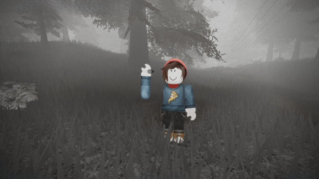 The Skinwalker Roblox Codes (December 2024) A character holds a flashlight in a foggy forest in The Skinwalker Roblox
