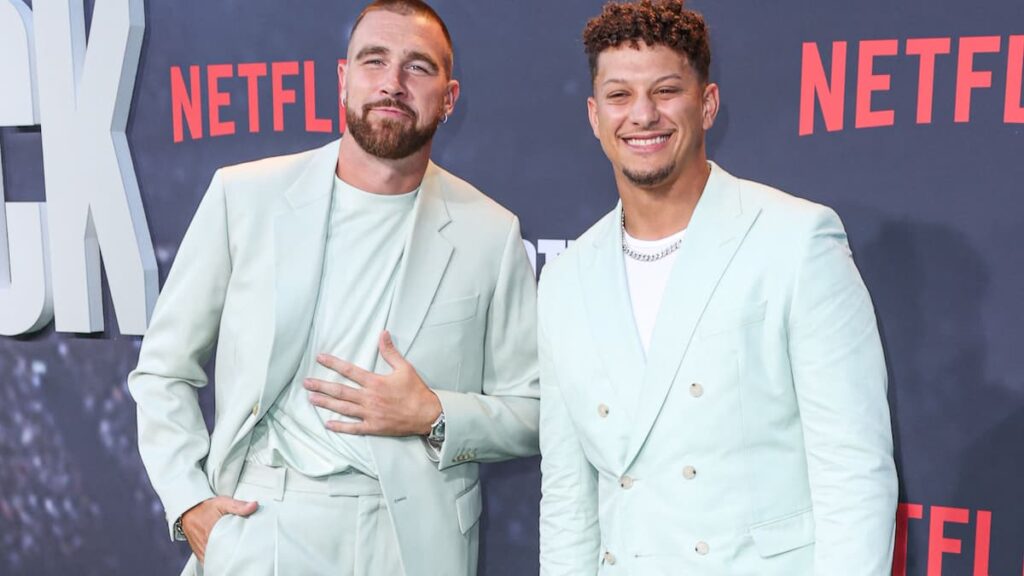 Travis Kelce Talks ‘Frustrating’ Relationship With Patrick Mahomes This NFL Season Travis Kelce and Patrick Mahomes posing on the red carpet.