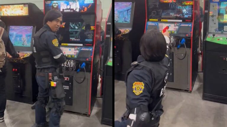 Real-Life Leon Kennedy Shows His Amazing Moves At an Arcade: ‘This Is Actually Cool’ Cosplayer impressive moves beat a game