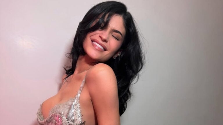 Kylie Jenner Is Sheer Perfection in 34-Year-Old Racy Dress From Kim’s Archives: ‘Why Does This Look Like AI?’ Photo of Kylie Jenner in a silver dress.
