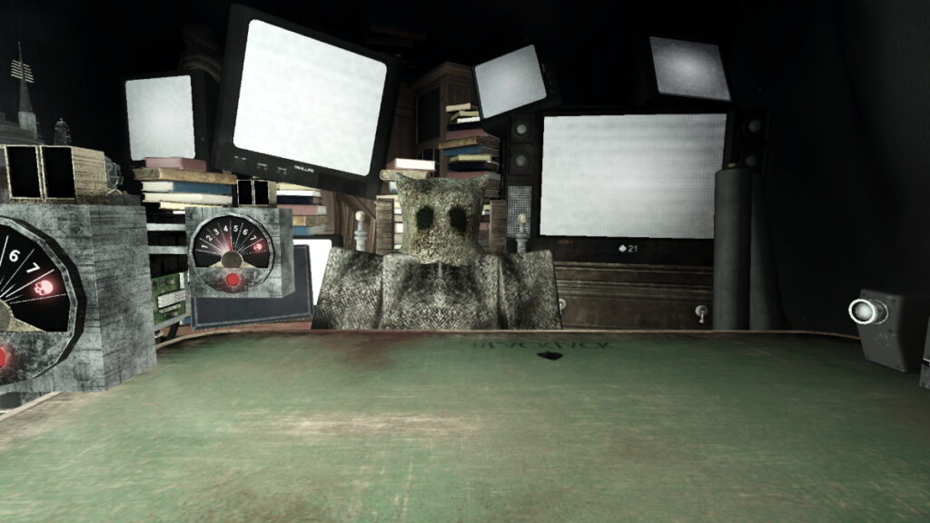 Roblox Twenty One Codes (January 2025) A sinister opponent with a scary mask sits opposite the player in Roblox Twenty One